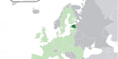 Estoniya xəritədə Avropa