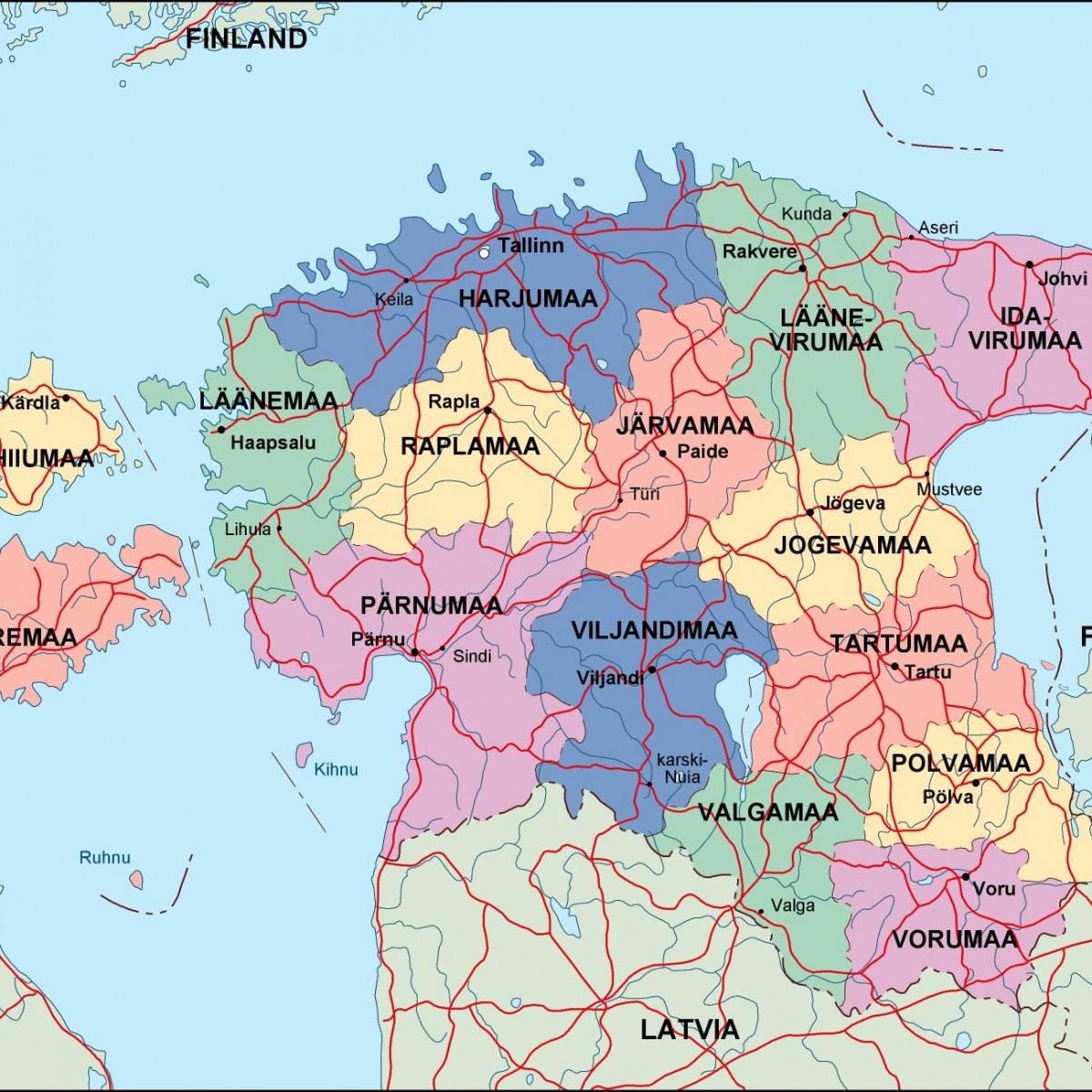 kart Estoniya siyasi