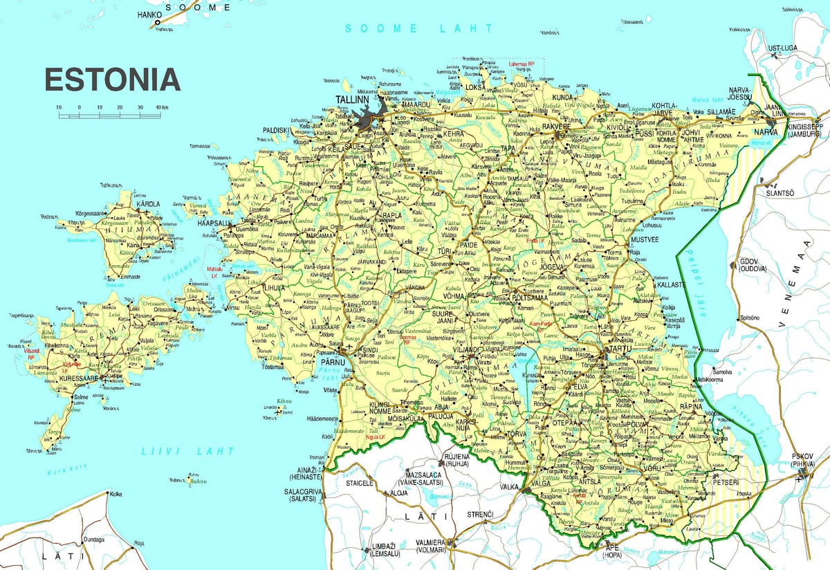kart Estoniya yol