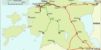 Kart estoniya dəmir yolu