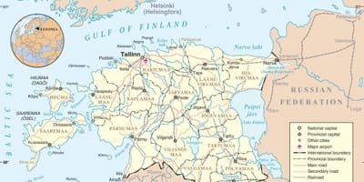 Estoniya xəritədə
